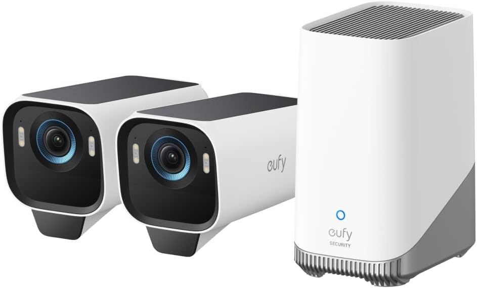 eufy Security eufyCam S3 Pro, 2-Cam Kit, 4K Solar Outdoor