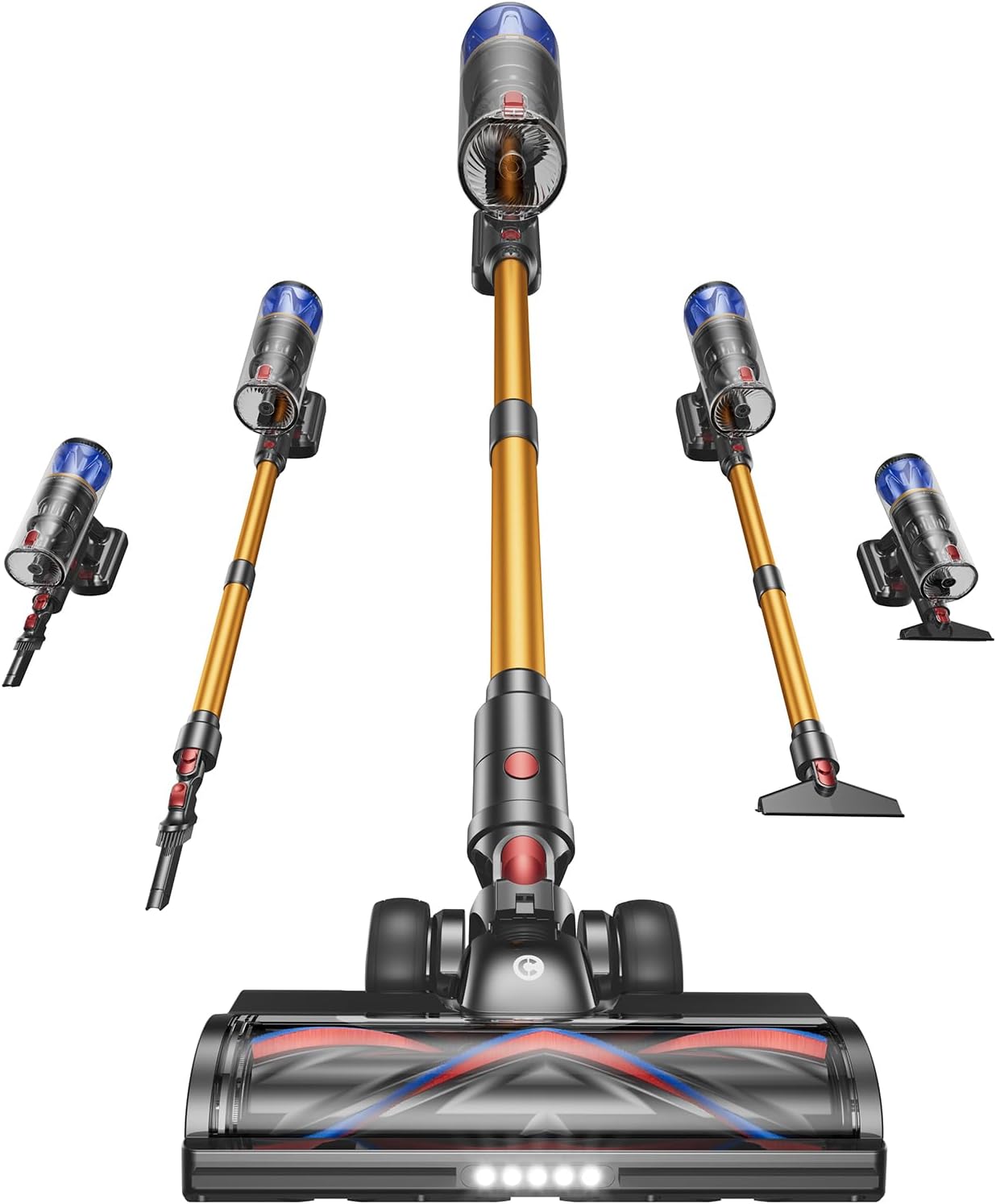 CHEBIO Cordless Vacuum Cleaner, 65KPA 650W 70Mins Stick Vacuum…