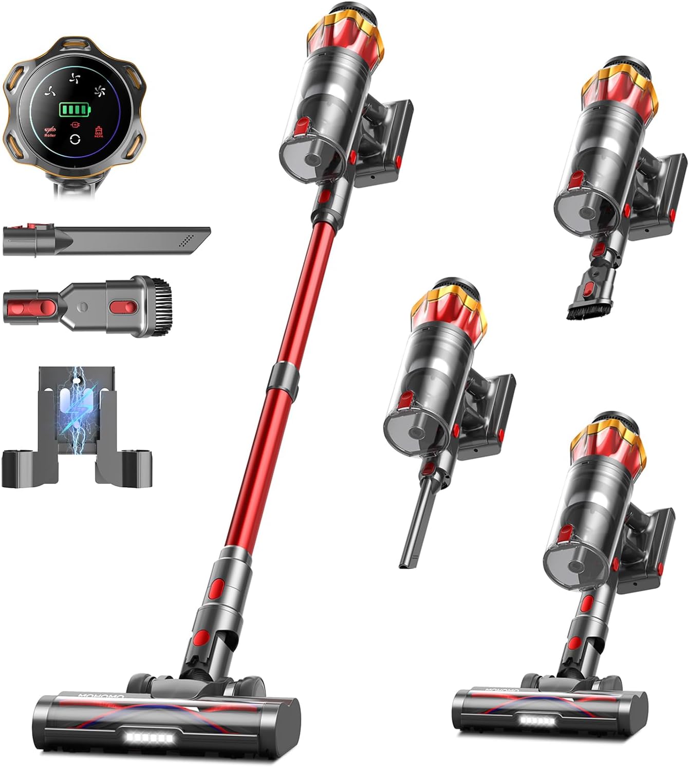 Cordless Vacuum Cleaner, 650W/55KPa 70Mins Vacuum Cleaners for Home,…