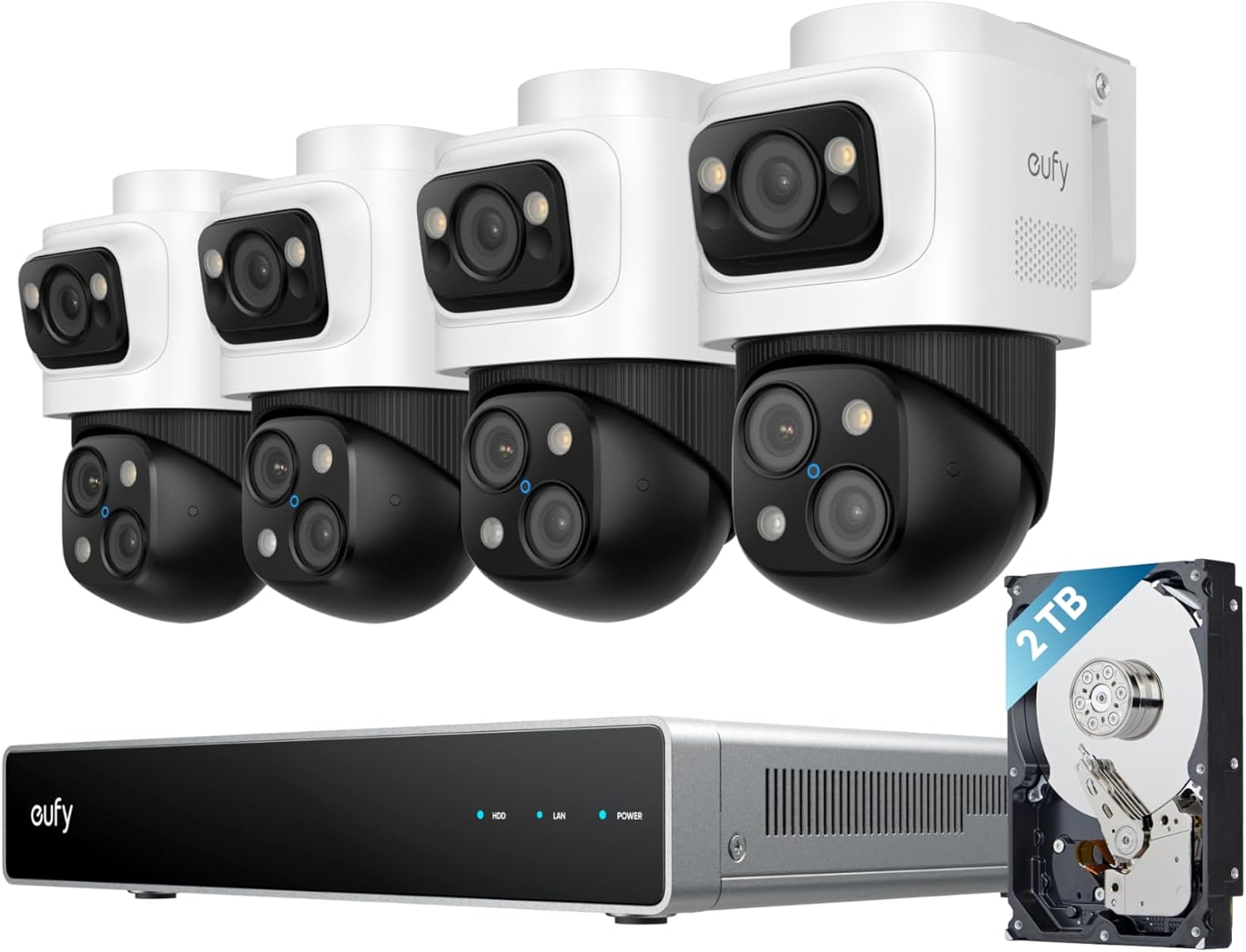 eufy Security Camera System S4 Max,4K Triple-Lens,Bullet-PTZ…