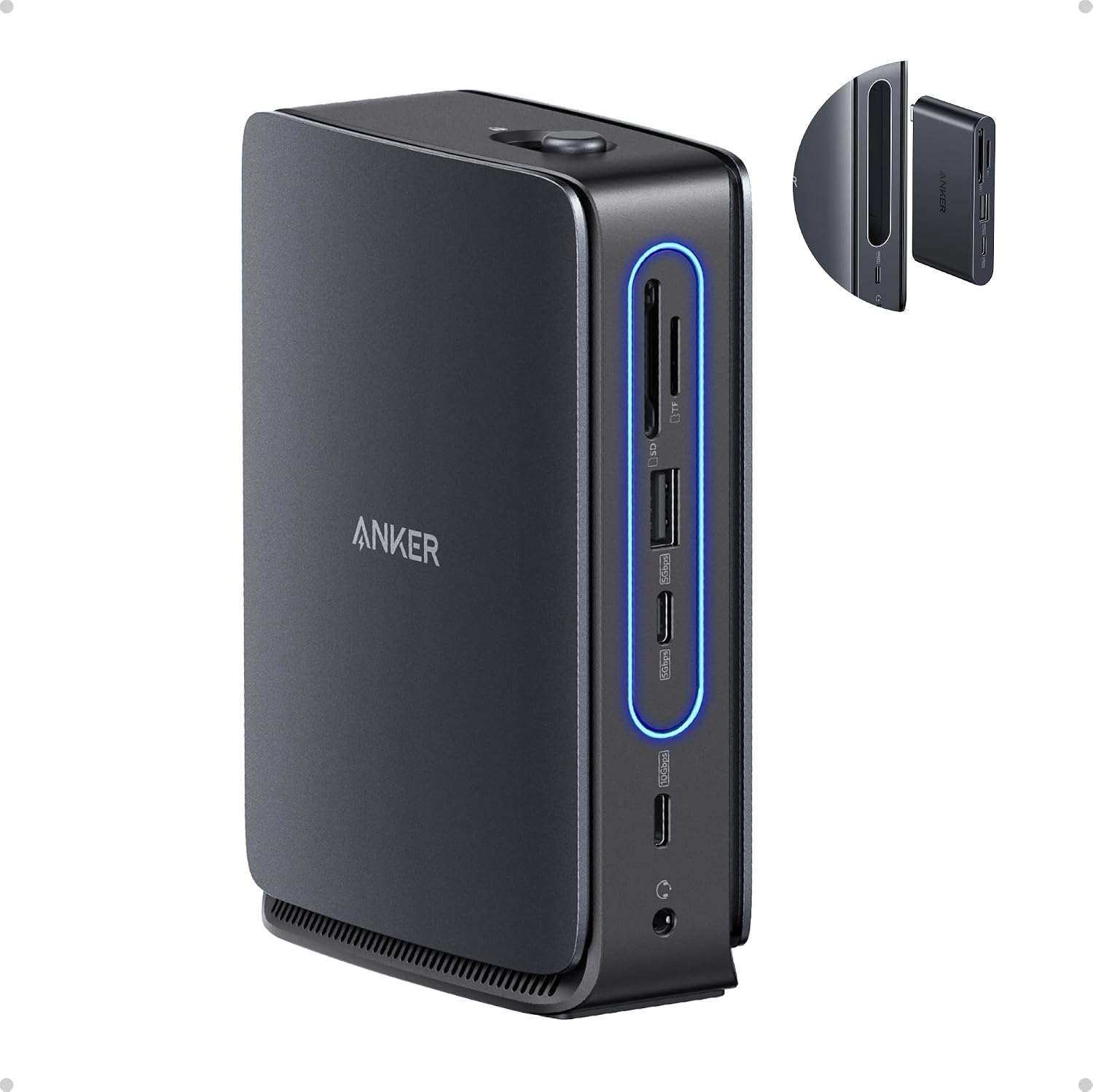 Anker Nano Laptop Docking Station, 13in1 Dock with Detachable 6in1…