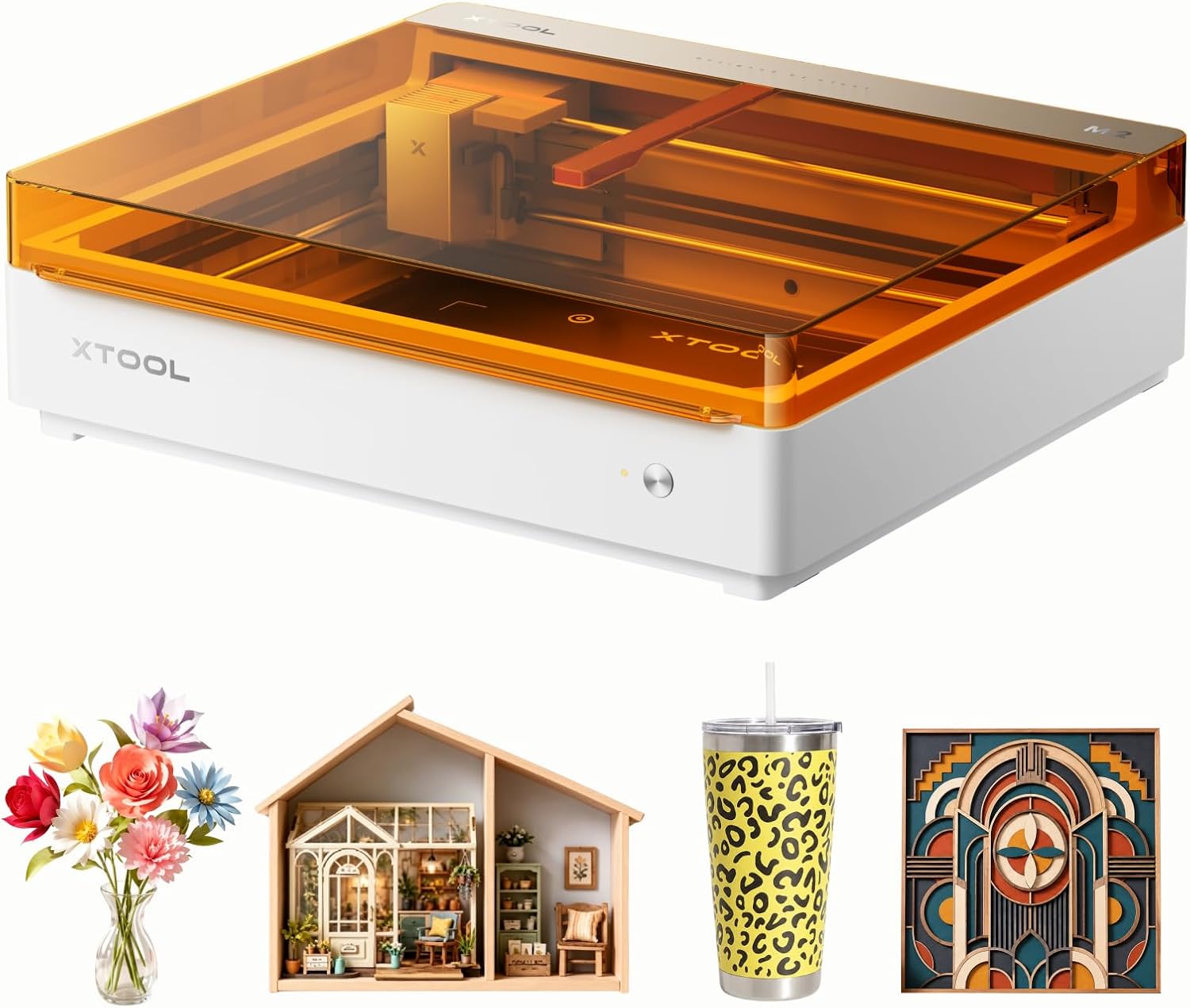 xTool M2 20W Laser Engraver, Built-in Dual Cameras, Class 1 Enclosed…